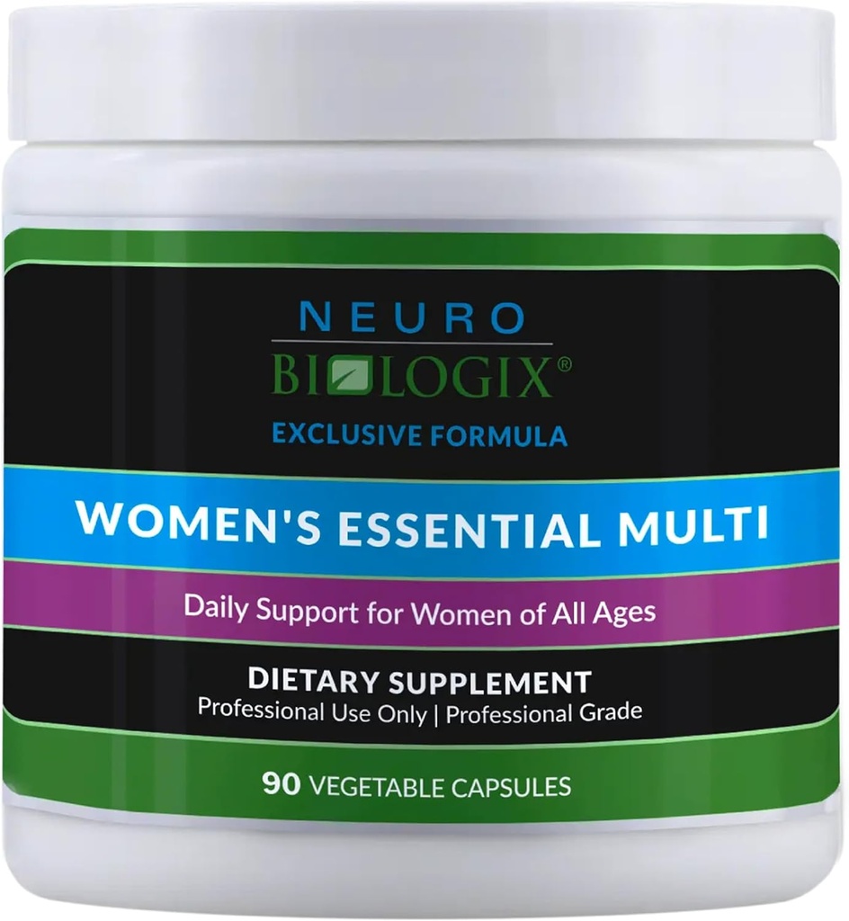 神经生物学(Neuro biologys) 女性的基本多功能(90 Capsules) – 一旦每日女性多维生素与铁 → 高级生物利用率 → 甲基化和荷尔蒙支持