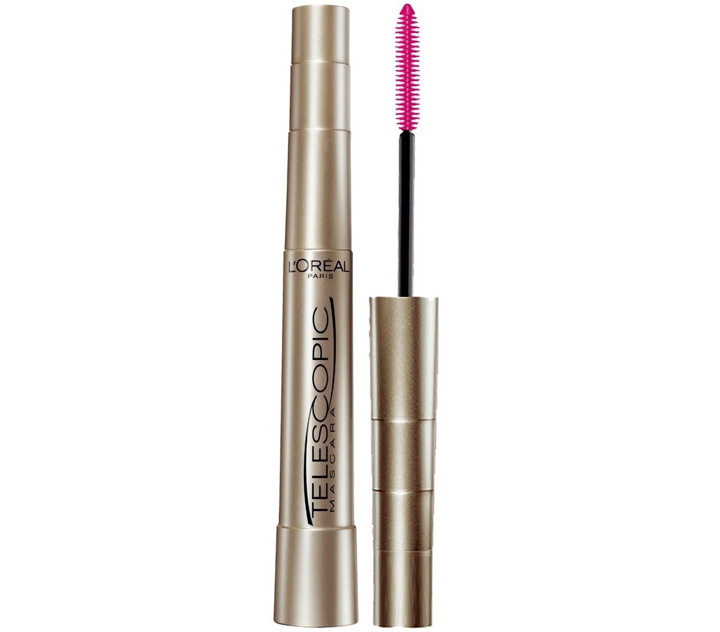 L'Oreal Paris 化妆望远镜 原始长度 Lash 分离 Mascara 与双精度刷,可洗,最黑,0.27 Fl Oz., 1 Counter