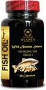 野生阿拉斯加沙门油 - Omega 3脂肪酸补充剂,支持记忆和焦点补充剂 - 1瓶60软胶