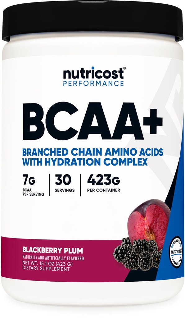 与Glutamie、Citrullie和Coconut Hydrition Power(黑莓梅)一起活动的营养成本 BCAA 30