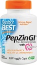 医生最好的锌卡诺辛复合物 配Pepzin Gi Veggie Caps,120 伯爵