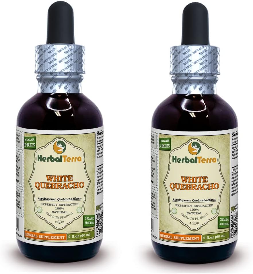 白色克布拉乔(英语:Aspidosperma Quebracho-Blanco) 丁香,干巴克粉状液体提取物(Brand name:Herbalterra, proudly made in USA) 2x2 fl.oz(2x60 ml)