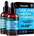 妇女液体凝胶-含生物素维生素的血清复合物、水解Keratin蛋白和Saw Palmetto-毛发、皮肤和钉子井综合公式-2fl oz(包2)
