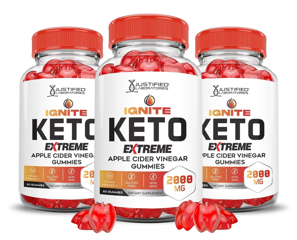合理实验室(3 Pack Ignite Keto ACV Gummys Extreme 2000MG 高级 Ignite Keto Gummys 苹果苹果苹果苹果葡萄酒 配有石榴甜甜菜汁粉 B12 Vegan Non GMO 180 Gummys
