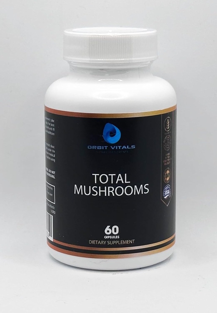 总蘑菇 Capsule补充剂,1330 mg - 蘑菇脑补充剂,配有Cordyceps,Reishi Mushroom,Shiitake,Lions Mane - 改进焦点,艾滋病消化,精神清晰,豁免-60个计数