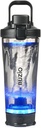 BUZIO 电子蛋白质摇摆瓶 24 oz 摇摆Blender瓶 USB 蛋白质混合摇摆杯的可充电Blender瓶 便携式大型运动水瓶 用三丁,黑