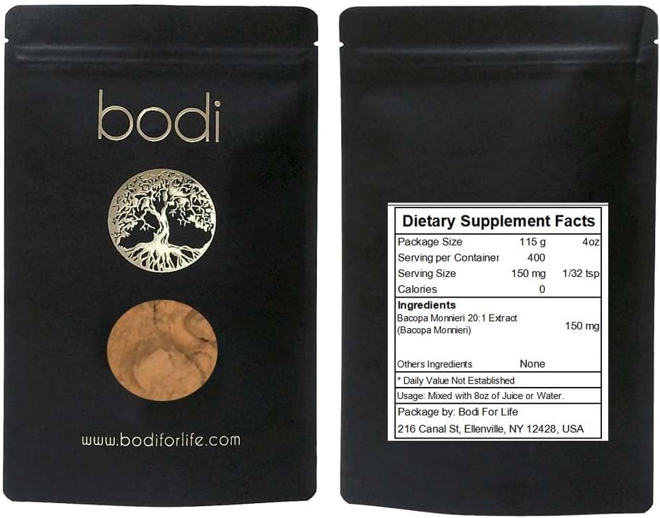 身体: Bacopa Monnieri 20:1 提取粉末 4oz至5lb 100% 纯天然手工业(4 oz)