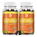 (2包) 黑籽油海 摩斯 古米 与 Ashwagandha, Burdock Root, Linden Honey, 老年莓, Turmeric, Vitamin C, D3 & Zinc - 支持豁免, 联合, 文摘, 头发和皮肤, Vegan Gummys 120