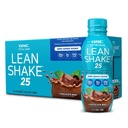 GNC Lean Shake 25 protein Shake,临床证明的重量管理,食用替代,25g protein 配以零加糖,准备饮用,巧克力薄荷,包装12