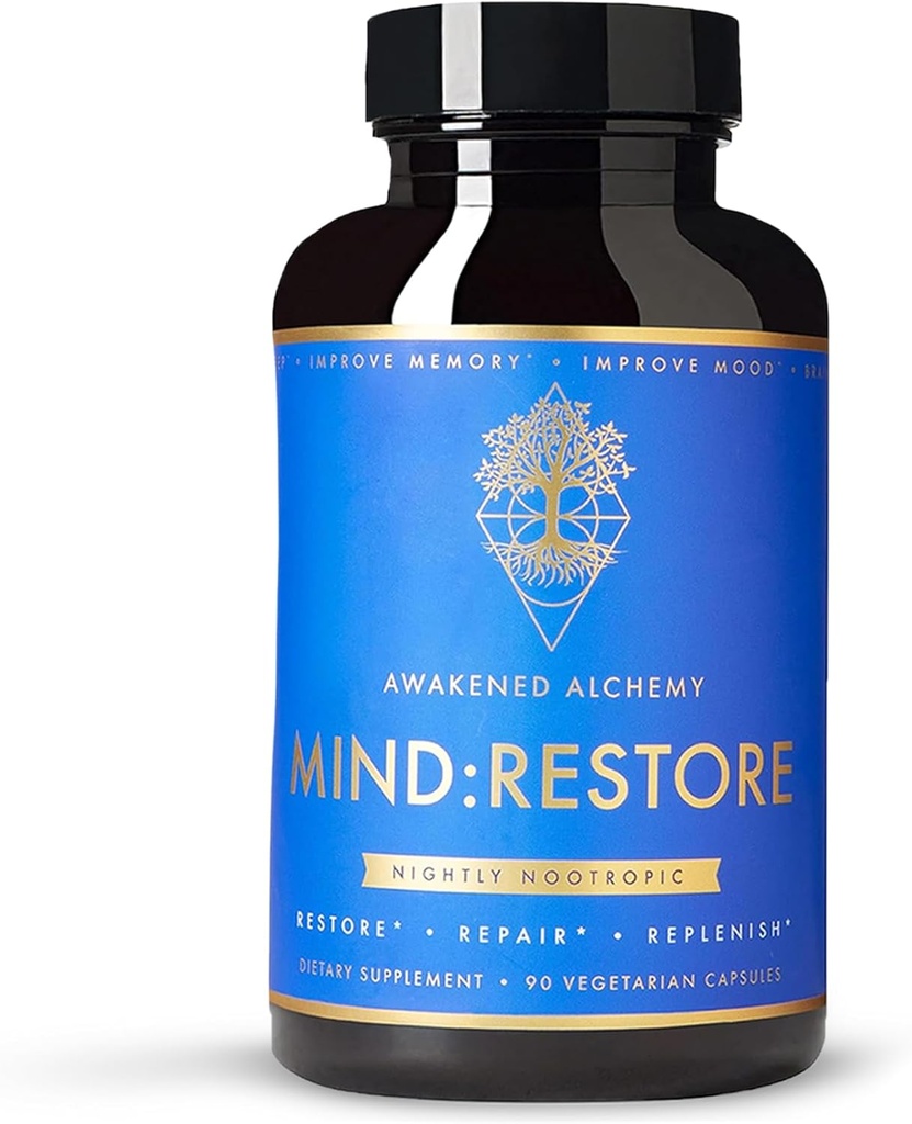 (原始内容存档于2017-09-21). IND:RESTORE Premium Nighttime Nortropic Supplement QQ脑营养促进记忆和睡眠 9 Premium Infedients L Theanine Lions Mane Cholineum L Threonate Vitamin B6 Bacopa Monnieri.