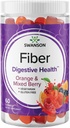 Swanson Mixed Berry Fiber Gummys - 消化性支持促进规律性和健康利比德水平 - 所有自然公式,以帮助支持健康古特微生物 - (60古米,每根5克)
