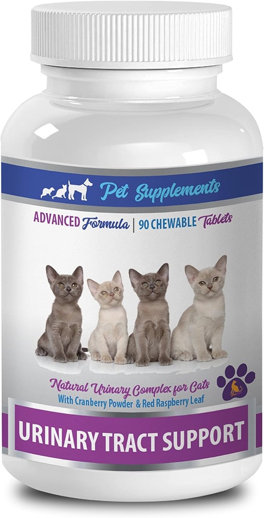 猫 Urinary 饮食 - Urinary Tract 支持 - 猫 - 自然公式 - CHEWABLE - 猫 Cranberry Urinary - 1瓶(90只)
