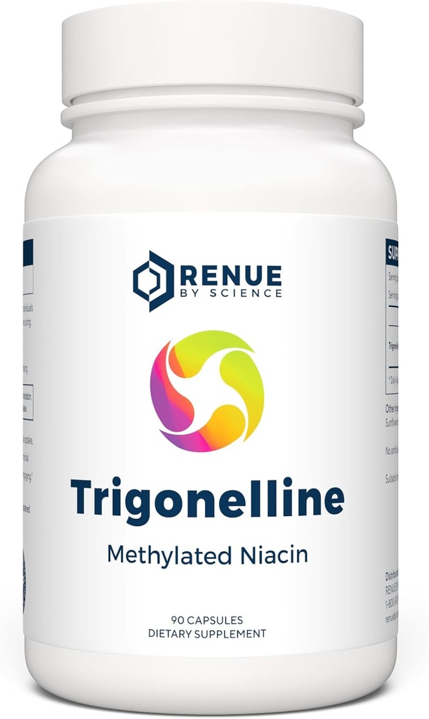 Renue By Science Trigonelline 高强度Trigonelline TRG 甲基化Niacin - 250mg Trigoniline 补充 Capsules | Non-GMO | 制造于美国和第三方测试