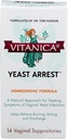 Vitanica Yeast 逮捕,Homopathic Vagen 阴道假设,用于Yeast 感染症状、救生、烧伤和排泄,并配有Boric酸、茶树油和抗生素,Vegan(Yeast 逮捕,14)