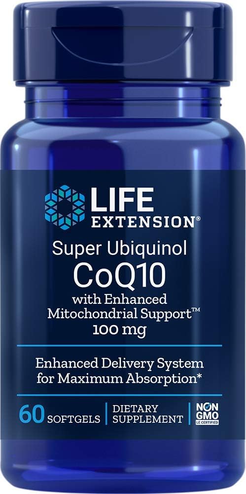 Super Ubiquinol CoQ10 配有增强型Mitochondrial 支持 100mg 60 软胶(包2)