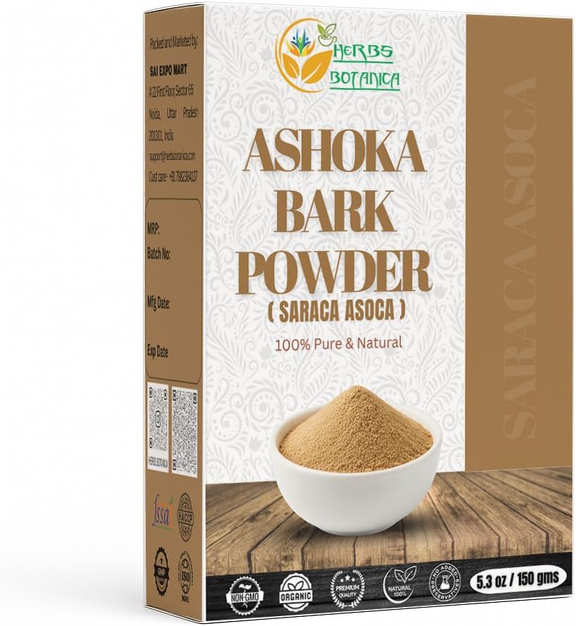 草药 Botanica Ashoka 粉末 5.3oz / 150格拉姆 | Saraca Indica - 支持健康生殖系统的传统Uterine Tonic