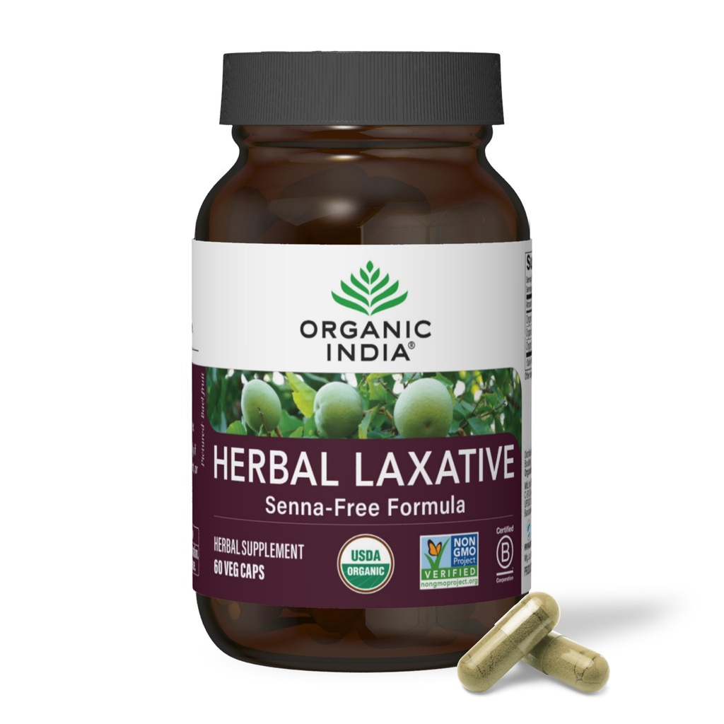 ORGANIC INDIA 草药含盐补充剂 - 用于便秘的天然含盐剂,草药含盐剂,男女便秘救济 - USDA认证有机体,非GMO,Vegan - 60 Capsules