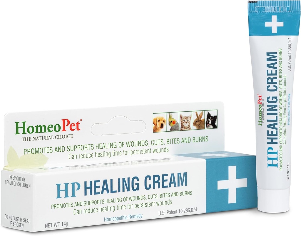 HomeoPet HP 治愈奶油、安全天然皮肤愈合膏,供猫和狗使用,14格拉姆