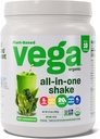 Vega有机全能Vegan蛋白粉,平原无甜 - 超食品原料,豁免支持维生素,Keto Friendly, Pea Protein for Women & Men, 13.5 oz (Package May Vary)