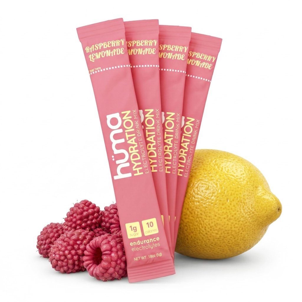 HUMA CHIA 水分饮料混合剂,Raspberry 柠檬汁 15 Packets - 低卡路里,用于运动和锻炼的高电解质粉 - 100%天然,1g糖,10 Cal