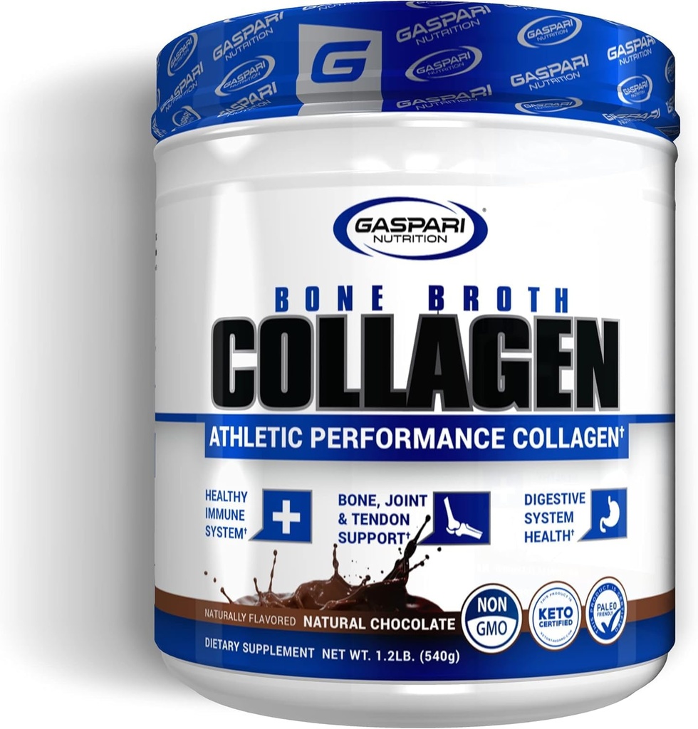Gaspari营养骨架、运动性能Collagen、13克蛋白、无胶原蛋白、非GMO、Keto认证、Gut和联合健康(30种服务、天然巧克力)