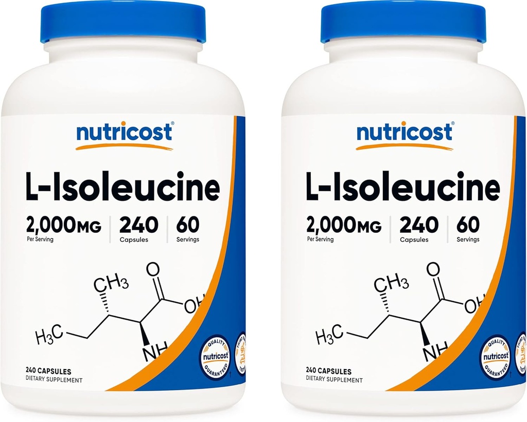 L-Isoleucine 2000 mg Per service, 每瓶240卡普尔(2瓶)