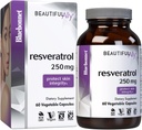 Bluebonnet Nutrition Beautiful Ally Resveratrol 250mg, Best for Skin, Antioxidant, Beauty Nutrient, Vegan, Vegetarian, Non GMO, Gluten Free, Soy Free, 60 Vegetable Capsules, 60 Servings