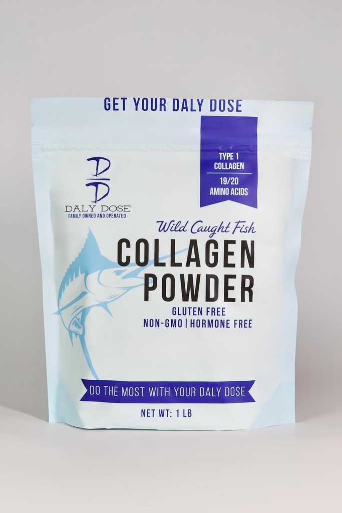 Fish Collagen, 1lb Bag, 37名服务员, 12g of Protien Per Service, Gluten Free, Keto and Paleo Friend, 0 Sugar, 非辐照