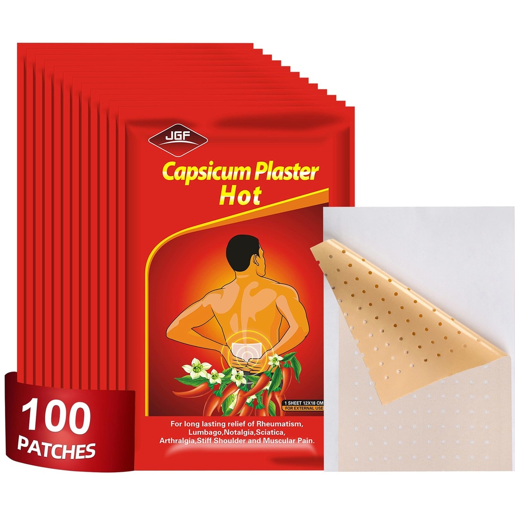 KONGDY CAPSAICIN 补丁,4.72"x7.08" 热的 CAPSICM 补丁(100)