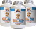 狗的Immune Boost - 狗发和炭健康 - 皮肤痒减轻 - 钉子健康 - 狗抗氧化剂补充剂 - 3瓶(180片)
