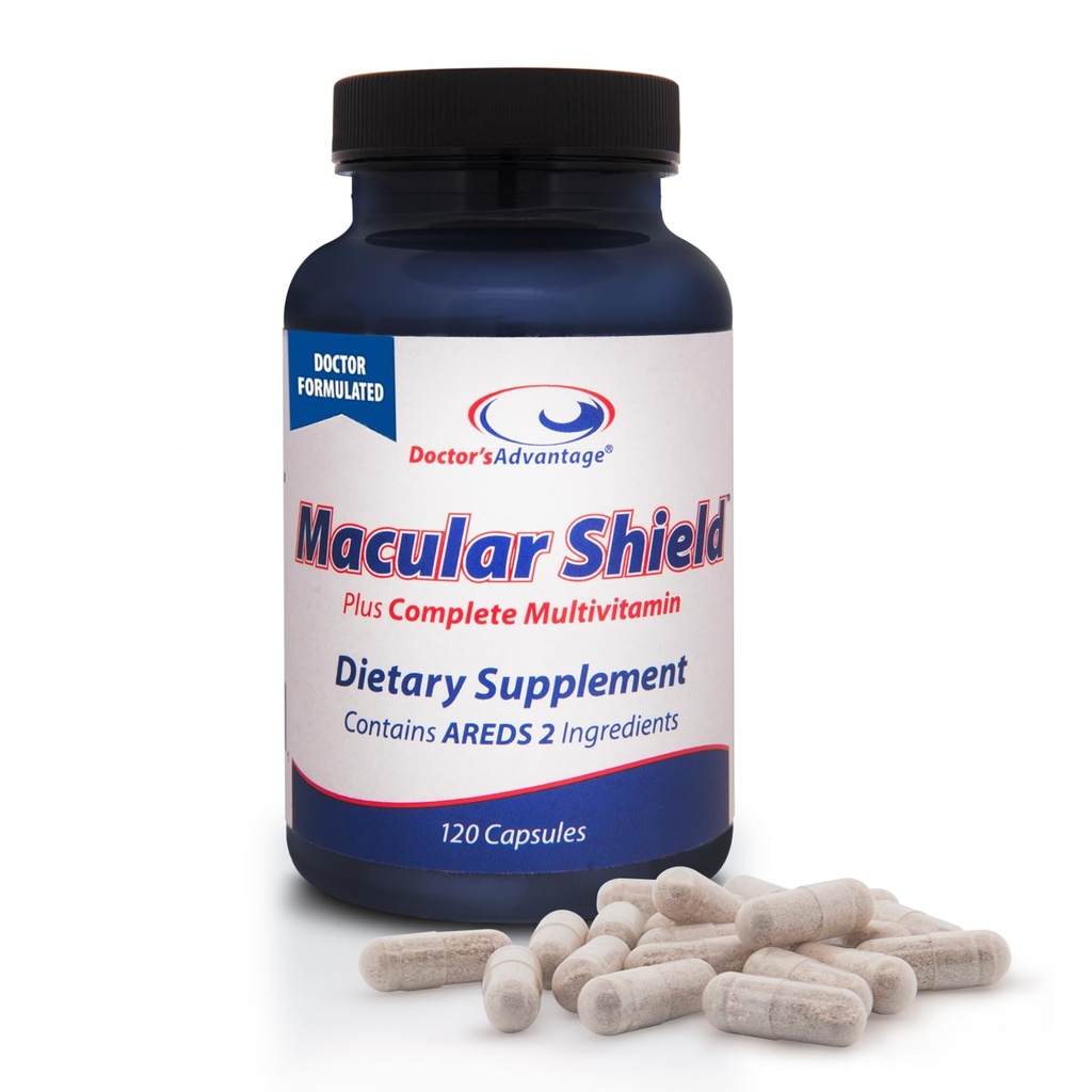 医生的优势 Macular Shield Eye 维生素+ 多维特敏 – 120 Capsules, 30天供应 – Lutein 和 Zeaxanthin 配有 AREDS 2→ 远景成份和完整的多维特敏复合体