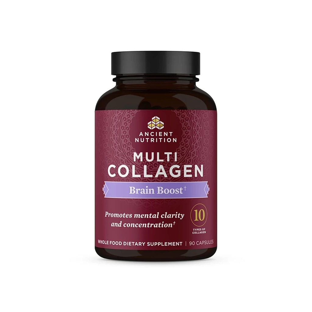 古营养素Collagen蛋白脑杆菌,Collagen蛋白Capsules脑增生剂,用于减少联合不适,健康的皮肤和钉子,90厘米