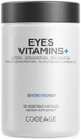 密码眼维生素 - AREDS 2 基于公式的补编 - 2-月供应 - 维生素 A, C, E, Zinc, Lutein, Astaxanthin, Zeaxanthin, Eyebright, Marigold, Bilberry, Saffron, Omega-3-120 Capsules