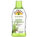 荒漠的Lily Of the Desert Aloe Vera Herbal Detox Formula - Aloe Vera Juice with Milk Thetle, Slippery Elm, Burdock Root, Dandelion Root, 以及Echinacea 为了古特健康,肝脏支持,以及健康, 32 Oz