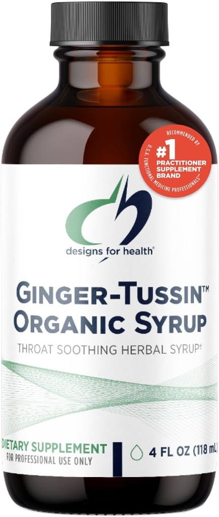 健康姜根糖浆加蜂蜜 + 野生樱桃 桶-姜-Tussin 糖浆液液液支持补充剂- 设计帮助Soothe the Throat(47 services / 4 Fl Oz)