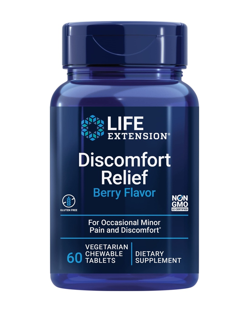偶发性轻微疼痛和不适症生命延展 Pea不适症缓解(Berry Flavor) – Palmitoyl乙醇酰胺补充剂 – Gluten-free, Non-GMO, Vegetarian – 60 Chewwits