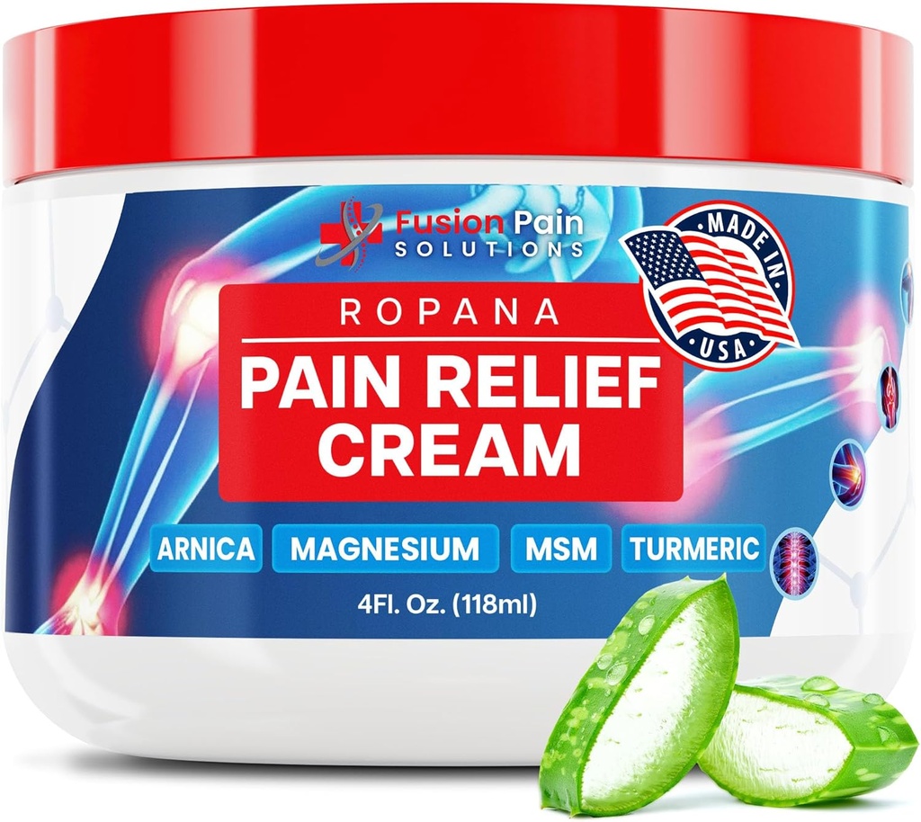 Arnica、Magnesium、MSM & Turmeric (4 FL Oz) 的减痛乳油 -- -- 关节和酸性肌肉的天然减痛乳油 -- -- 非油腻的减痛乳油