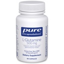 纯封装L-Glutamine 500 mg - 对免疫和消化支持、Gut Health和Lining、代谢和肌肉支持的补充* - 配有Free-Form L-Glutamine - 90 Capsules