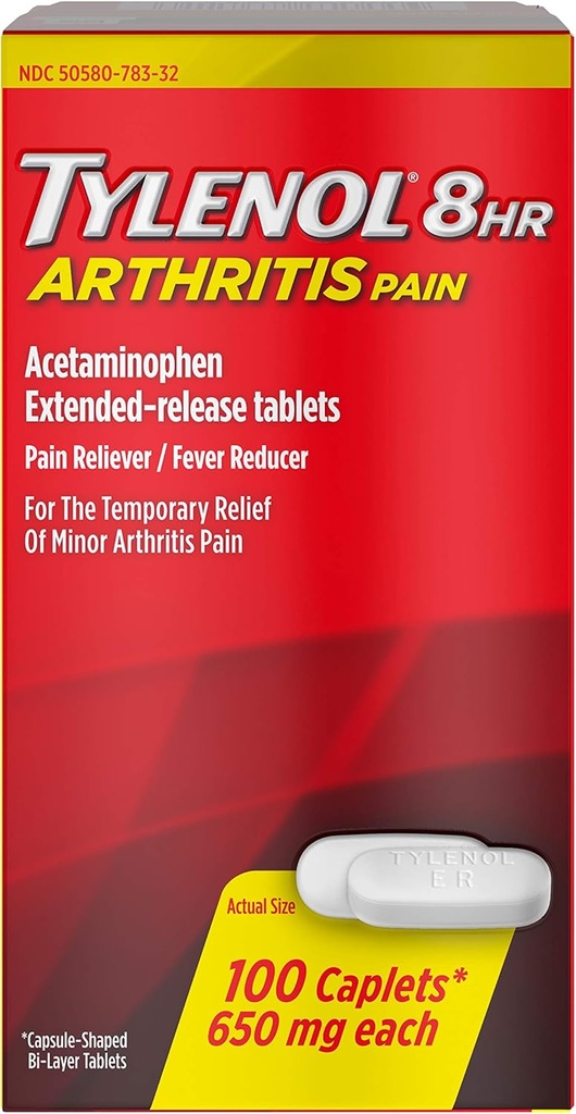 Tylenol 8 HR 关节炎 痛囊,650毫克-100厘米,包4