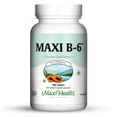 Maxi Health B-6 - 维生素B6-100 mg 心血管健康 - 100 片 - Kosher(100 计数,包数 2)