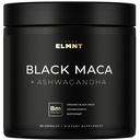 ELMNT 40000mg 40x 强力有机黑马卡根 W. Ashwagandha - # 1 最高概率 黑马卡根顶盖用于男性 Supplement 40:1 摘录 - 100%纯马卡 Peruana Maca Powder Pills Gelatinized
