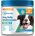 5Strands Dog 多维特敏 Chews, 10in-1, 维生素和后生素, All Ages & Breeds - 消化,脑,器官,心脏,流动,视觉,皮肤和肥料,Immune 健康 - 狗补充品(鸡,90cmt)