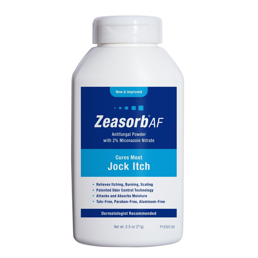 Zeasorb AF Jock 痒粉,超级吸附剂,缩放,燃烧救济,2.5 Oz