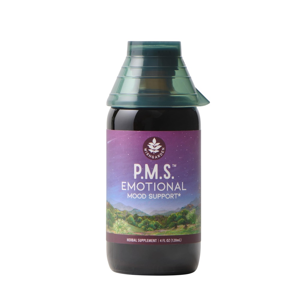 WishGarden Herbs PMS 女性情感 - 配有Vitex Berry & Blue Vervain的草药PMS 女性支持补充,PMS Mood Swing Relief & PMDD救济补充,PMS期间的情感支持,4oz