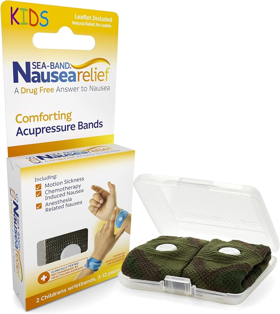 海浪抗纳赛亚Acurpressure Wristband for Motion & Morning Disease, Child, 1 Pair Camouflage (英语:Pair Camouflage) 防纳赛亚防纳赛亚Acurpressure Wristband for Motion & Morning Disease, Child, 1 Pair Camouflage (英语:美国英语:美国英语:Pair Camouflage)