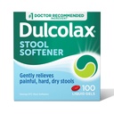 Dulcolax Stool 柔软的氧化液 Gel Capsules, 硬性便秘缓解剂,干燥的凳子, Docuscate Sodium 100 mg, 100 Count