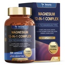 Totaria Magnesium Complex 700mg 12 in 1 Magnesium Supplement 配有 Glycnate Citate Malate Oxide Taulate Apartate Orotate 镁 放松,Muscle, Heart Support, Vegan 120 Capsules 的磁性增量
