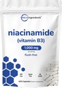 维生素B3 Niacinamide 500 mg Per Capsule, 400 Capsules 1000 mg Flush Free Niacin Per Service, 基本B 维生素补充 → 皮肤保健与能源支持 → 非GMO, Gluten Free