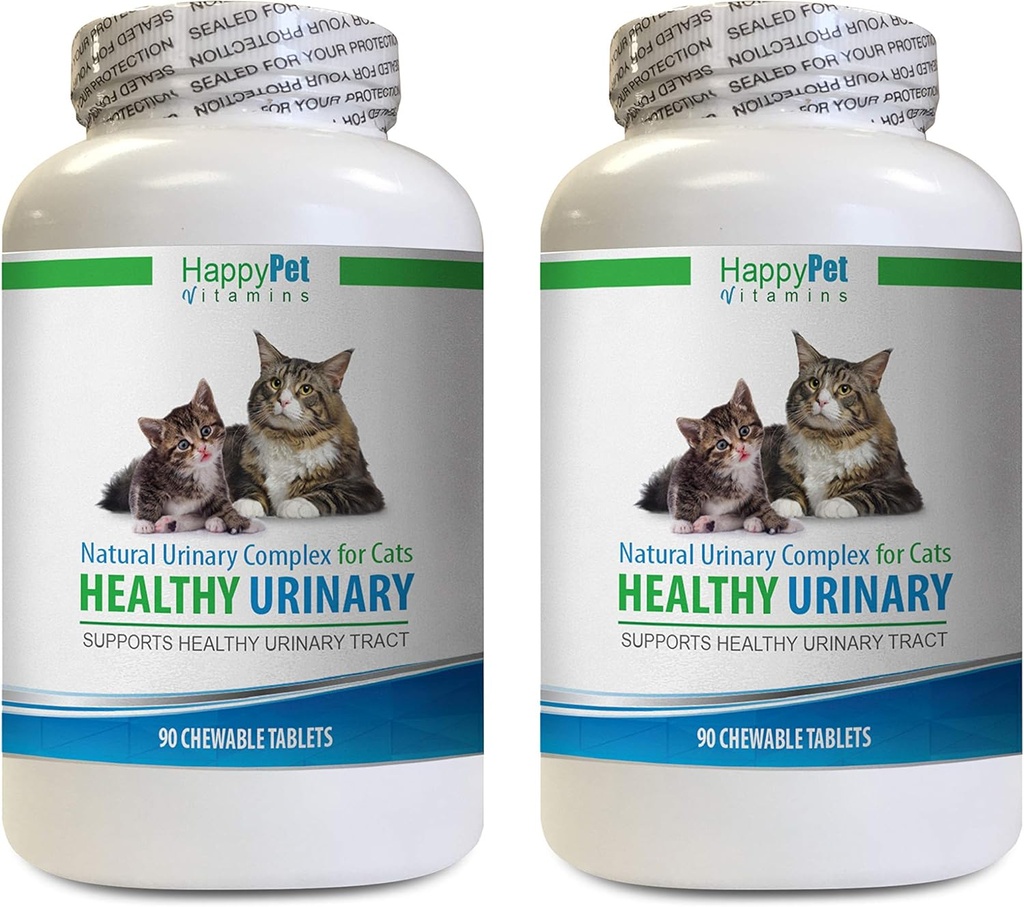 Cat Bladder健康食品 - CAT健康尿道复合体 - UTI溶液 - 自然公式 - Cranberry Cattreats - 2瓶(180片)
