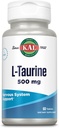 KAL L Taurine 500mg, 氨基酸补充剂,神经系统健康、心脏健康和排毒支持,工作前补充剂,快速隔离活动Tabs,60天保障,60天服务,60片